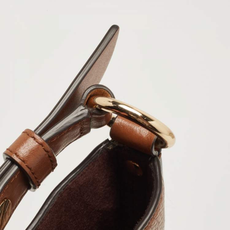 Pre Owned Michael Kors Brown Leather Lucy Hobo 