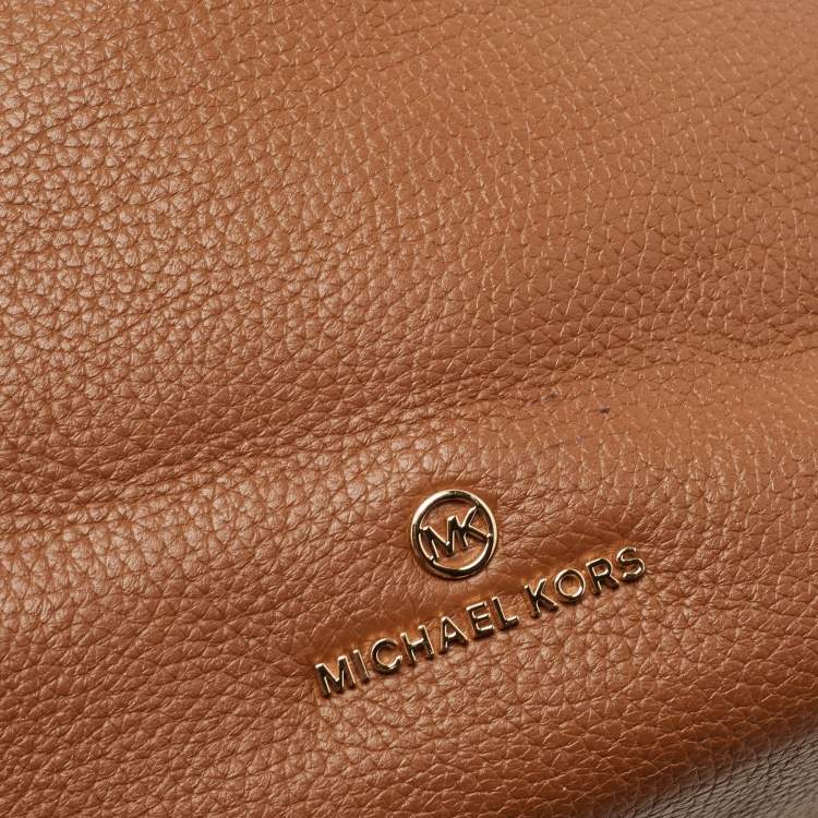 Pre Owned Michael Kors Brown Leather Lucy Hobo 