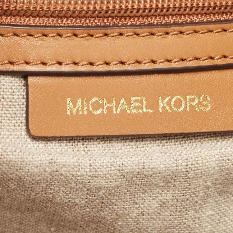 Pre Owned Michael Kors Blue Canvas Isla Tote