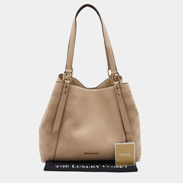 Pre Owned Michael Kors Blush Pink Leather Large Grab Arlo Tote