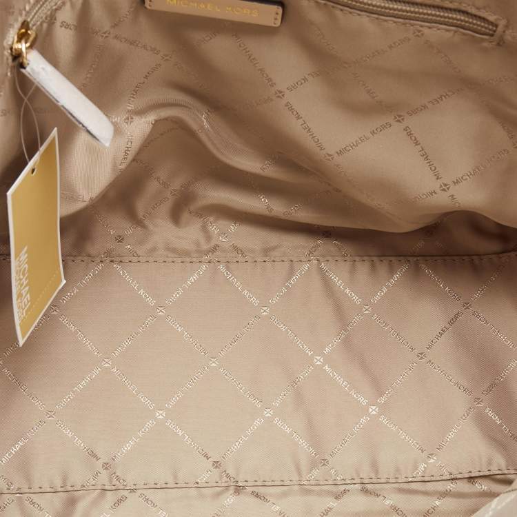 Pre Owned Michael Kors Blush Pink Leather Large Grab Arlo Tote