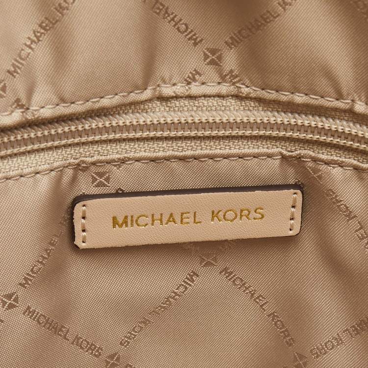 Pre Owned Michael Kors Blush Pink Leather Large Grab Arlo Tote