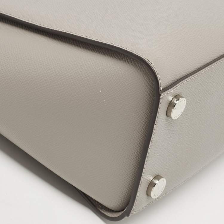 Pre Owned Michael Kors Grey Saffiano Leather Medium Selma Tote