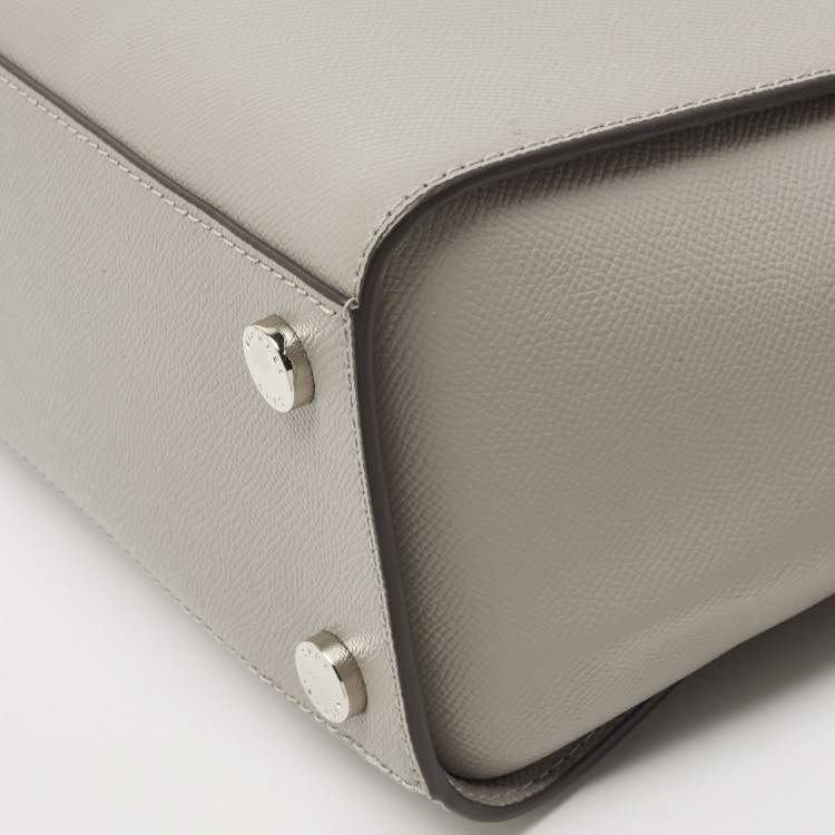 Pre Owned Michael Kors Grey Saffiano Leather Medium Selma Tote