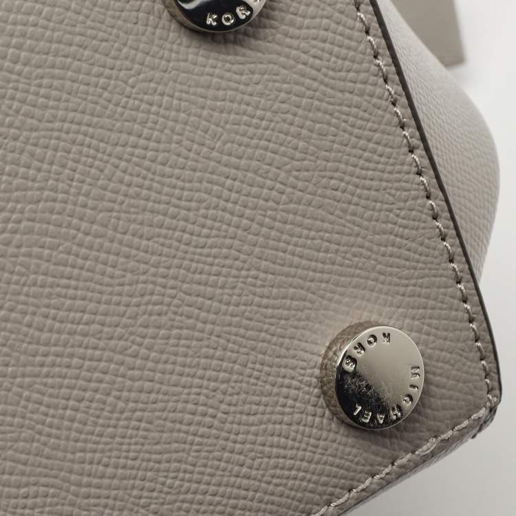 Pre Owned Michael Kors Grey Saffiano Leather Medium Selma Tote