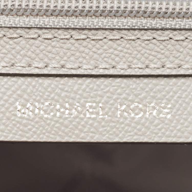 Pre Owned Michael Kors Grey Saffiano Leather Medium Selma Tote