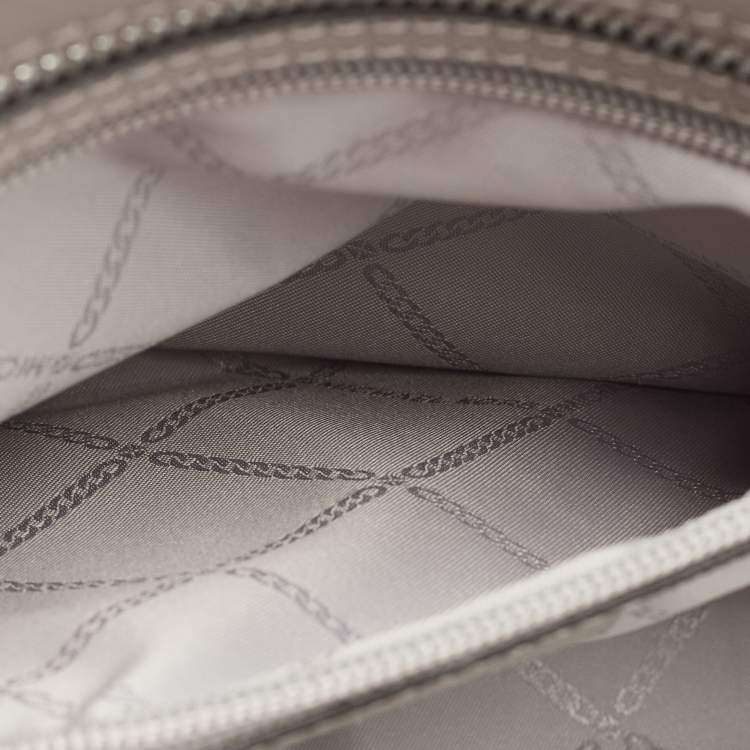 Pre Owned Michael Kors Grey Saffiano Leather Medium Selma Tote