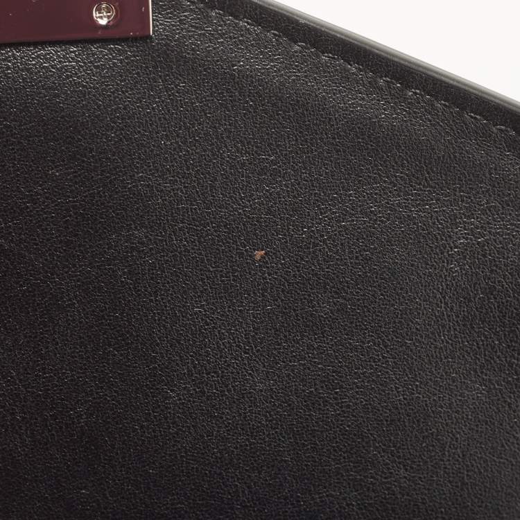 Pre Owned Michael Kors Black Suede And Leather Whitney Top Handle Bag