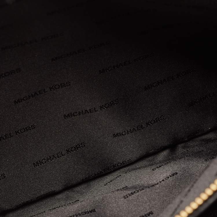 Pre Owned Michael Kors Black Leather Large Sylvie Studded Satchel