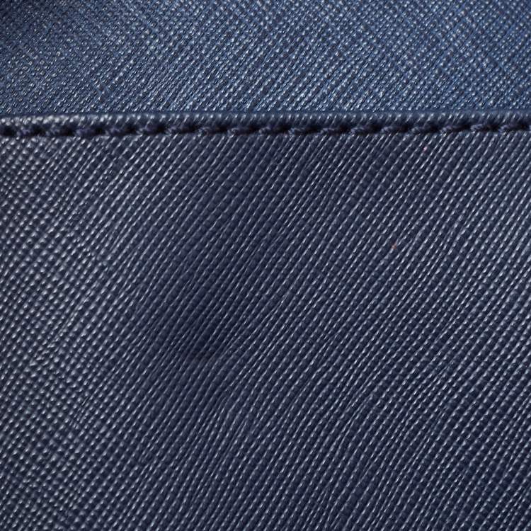 Pre Owned Michael Kors Red/Blue Deco Leather Kempton Tote