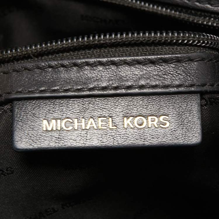 Pre Owned Michael Kors Black Leather Raven shoulder Bag