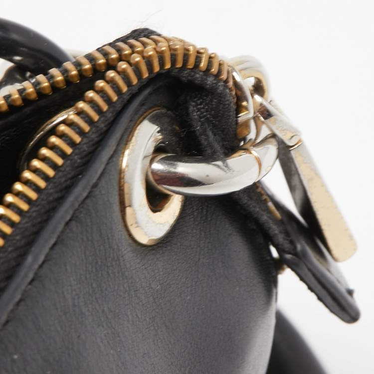 Pre Owned Michael Kors Black Leather Raven shoulder Bag