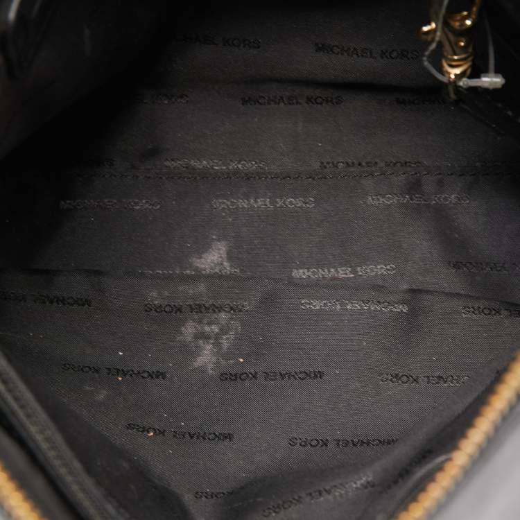 Pre Owned Michael Kors Black Leather Raven shoulder Bag