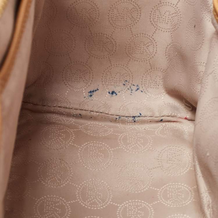 Pre Owned Michael Kors Tan Saffiano Leather Large Selma Satchel