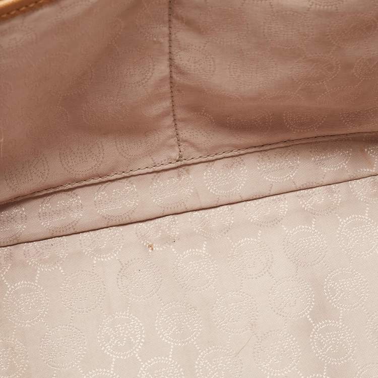 Pre Owned Michael Kors Tan Saffiano Leather Large Selma Satchel