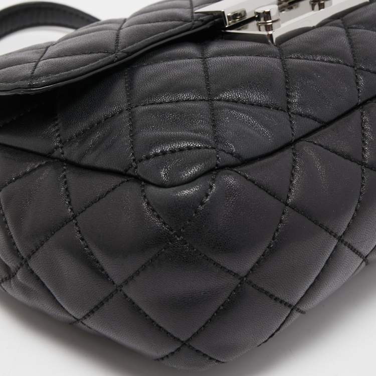 Pre Owned Michael Kors Black Quilted Leather Large Sloan Chain Shoulder Bag