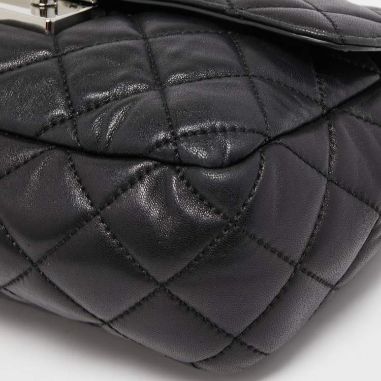 Pre Owned Michael Kors Black Quilted Leather Large Sloan Chain Shoulder Bag