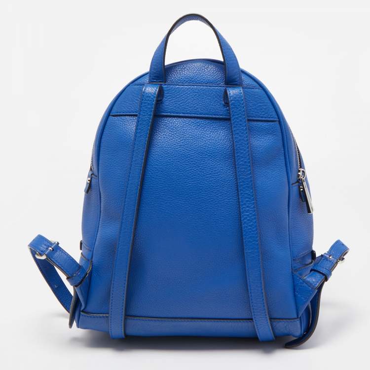 Pre Owned Michael Kors Blue Leather Rhea Backpack
