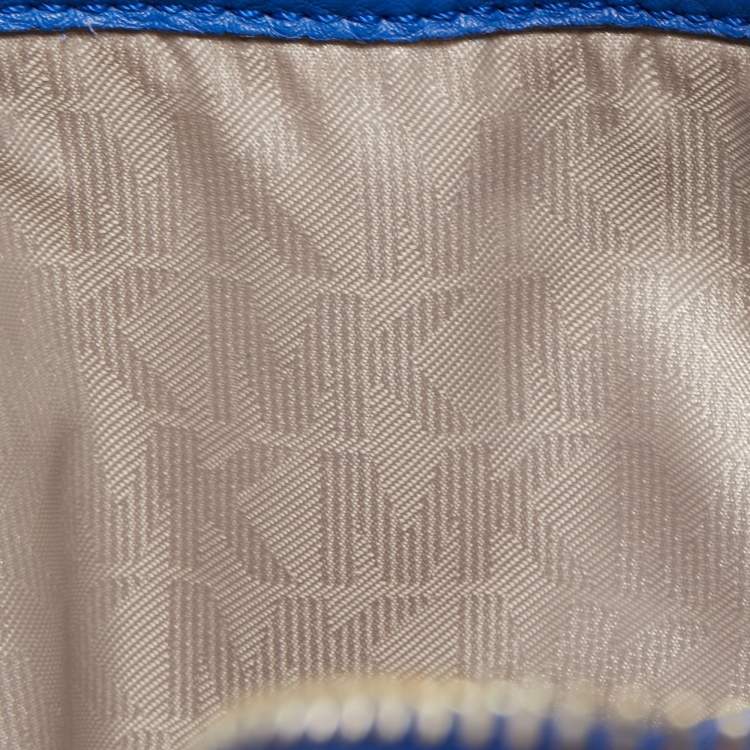Pre Owned Michael Kors Blue Leather Rhea Backpack