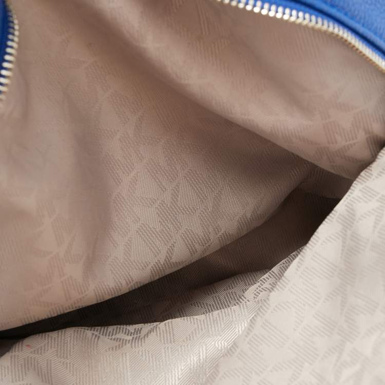 Pre Owned Michael Kors Blue Leather Rhea Backpack