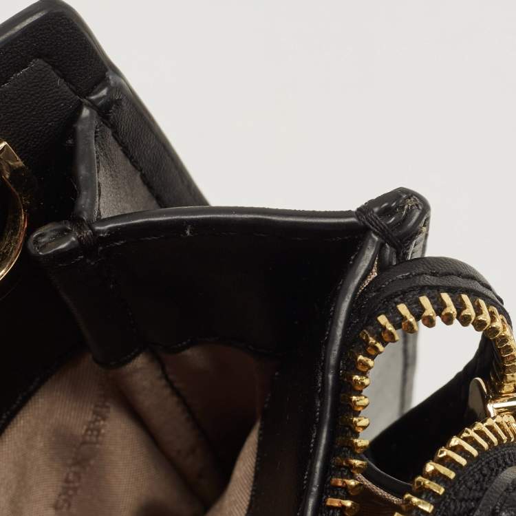 Pre Owned Michael Kors Brown Signature Coated Canvas and Leather Large Hope Tote