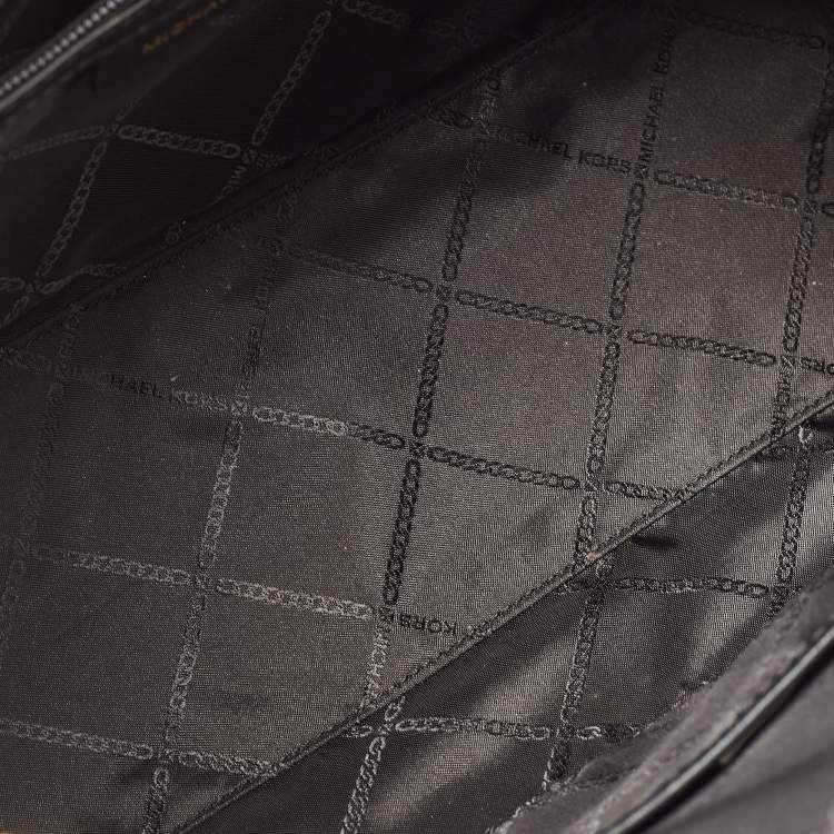 Pre Owned Michael Kors Black Leather Medium Carine Satchel