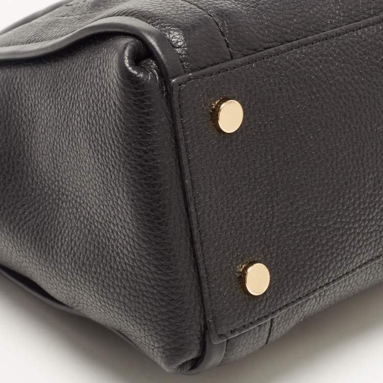 Pre Owned Michael Kors Black Leather Medium Carine Satchel