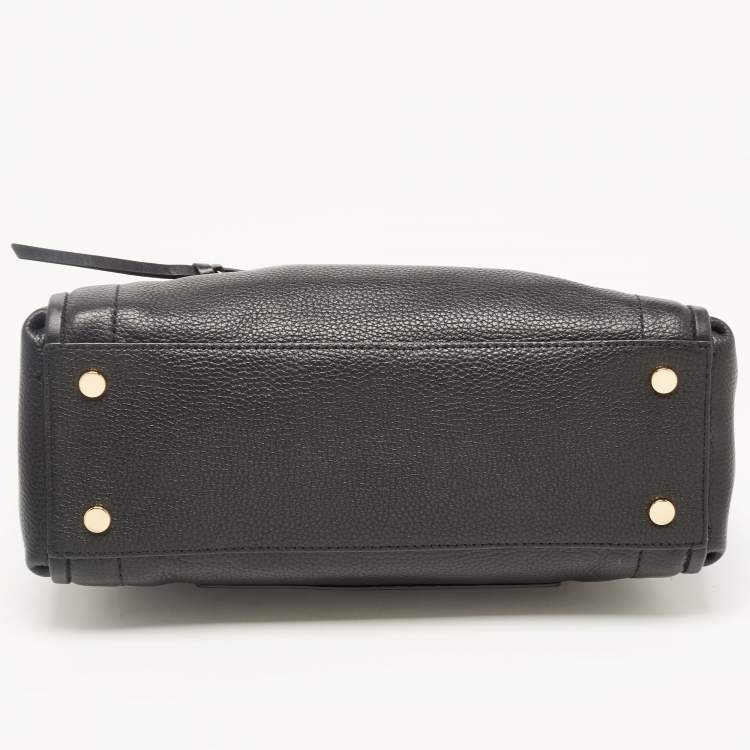 Pre Owned Michael Kors Black Leather Medium Carine Satchel