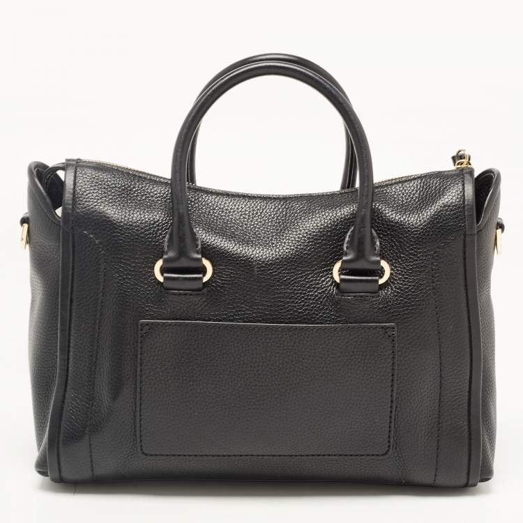 Pre Owned Michael Kors Black Leather Medium Carine Satchel