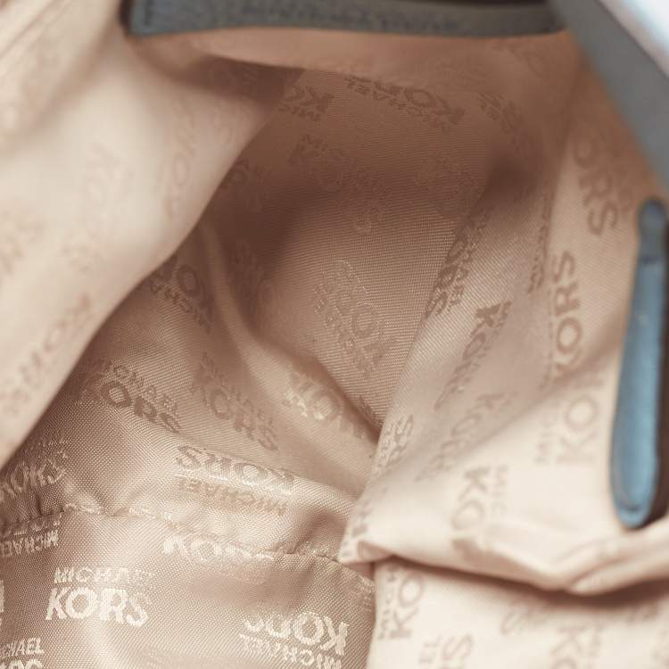 Pre Owned Michael Kors Blue Leather Hamilton Crossbody Bag