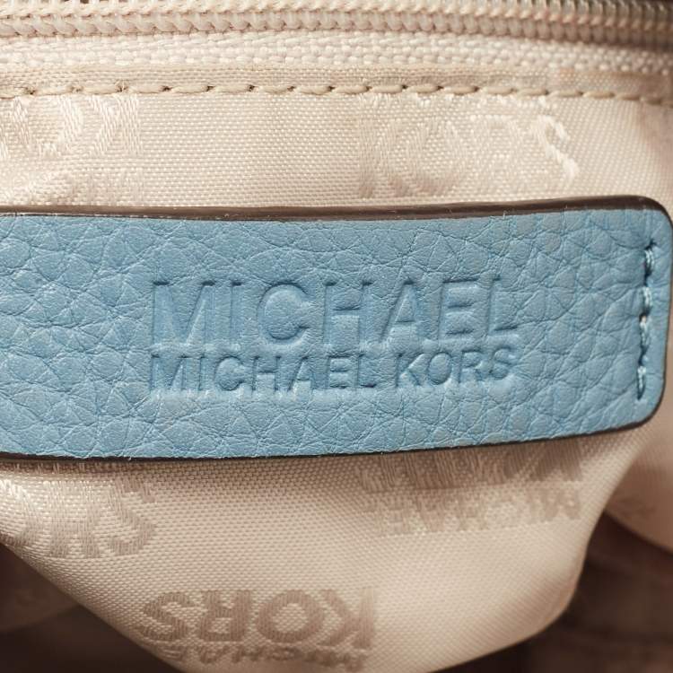 Pre Owned Michael Kors Blue Leather Hamilton Crossbody Bag