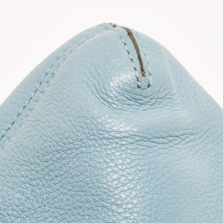 Pre Owned Michael Kors Blue Leather Hamilton Crossbody Bag