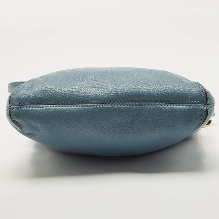 Pre Owned Michael Kors Blue Leather Hamilton Crossbody Bag