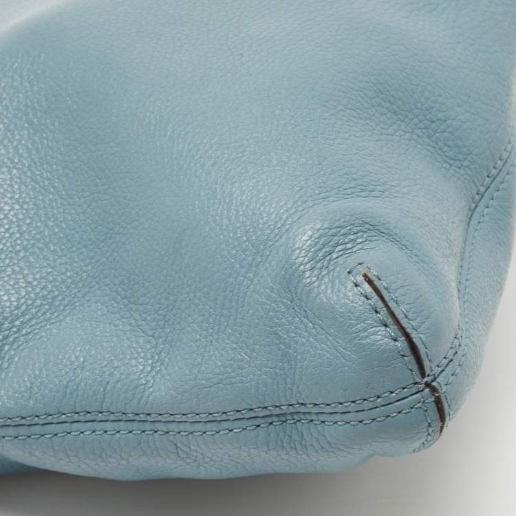 Pre Owned Michael Kors Blue Leather Hamilton Crossbody Bag