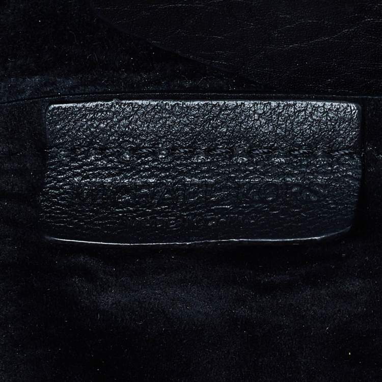 Pre Owned Michael Kors Black Leather Shopper Tote