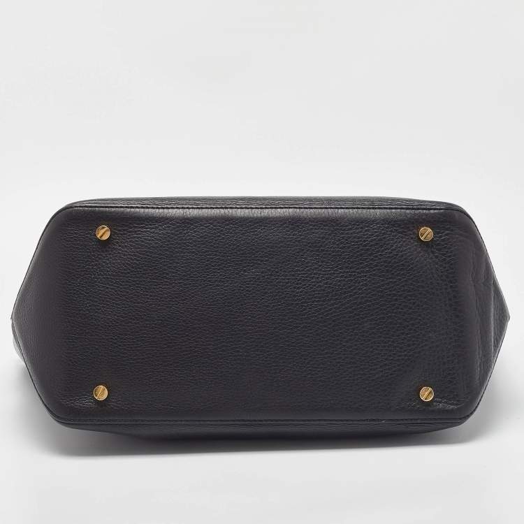 Pre Owned Michael Kors Black Leather Shopper Tote