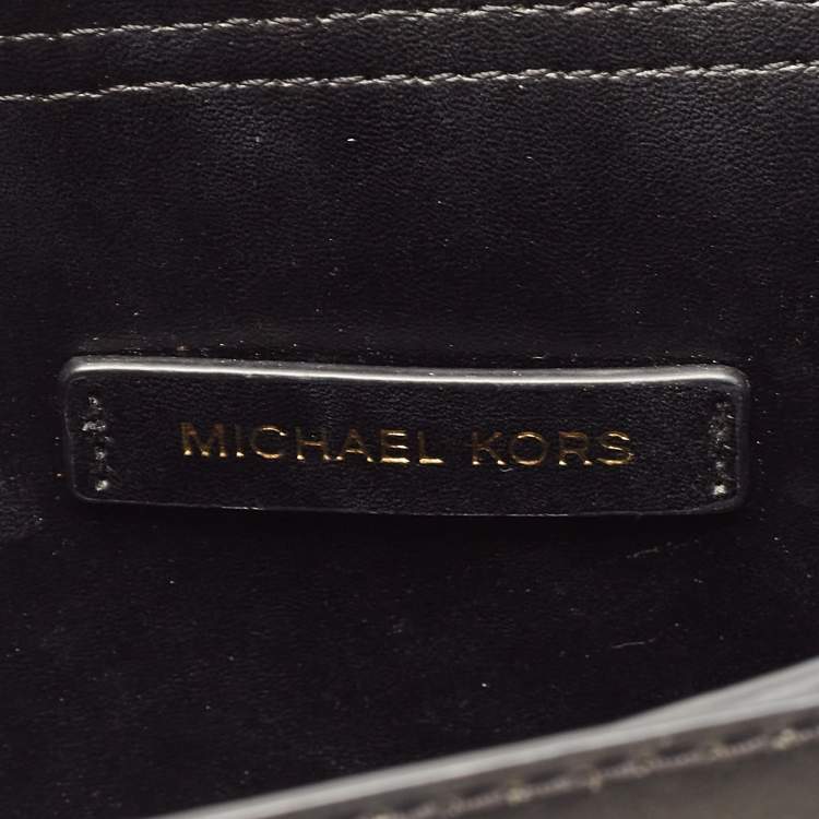 Pre Owned Michael Kors Black Leather Small Lita Crossbody Bag 