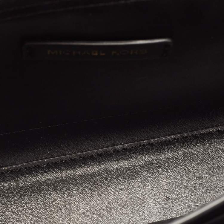 Pre Owned Michael Kors Black Leather Small Lita Crossbody Bag 