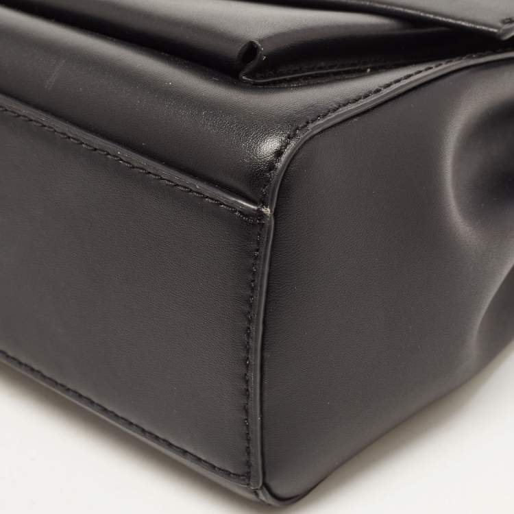 Pre Owned Michael Kors Black Leather Small Lita Crossbody Bag 