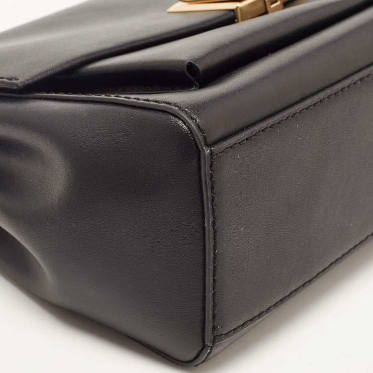 Pre Owned Michael Kors Black Leather Small Lita Crossbody Bag 