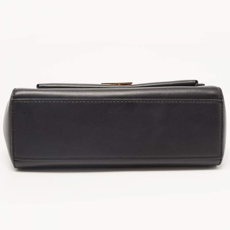 Pre Owned Michael Kors Black Leather Small Lita Crossbody Bag 