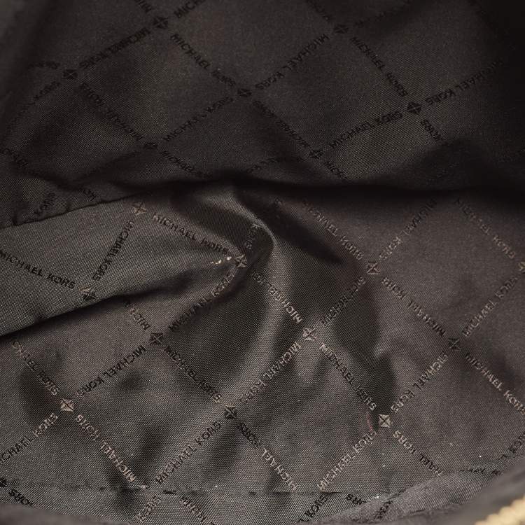 Pre Owned Michael Kors Navy Blue Saffiano Leather Jet Set Top Zip Tote