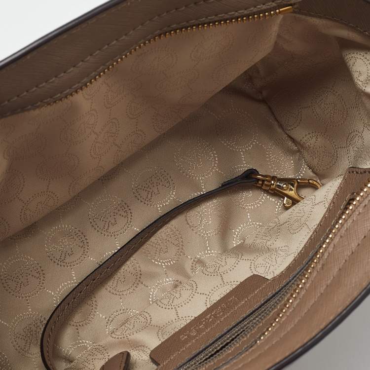 Pre Owned MICHAEL Michael Kors Beige Leather Medium Selma Crossbody Bag