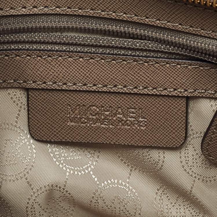 Pre Owned MICHAEL Michael Kors Beige Leather Medium Selma Crossbody Bag