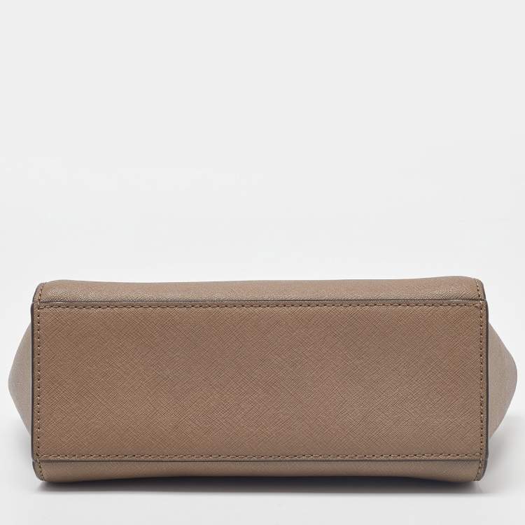 Pre Owned MICHAEL Michael Kors Beige Leather Medium Selma Crossbody Bag