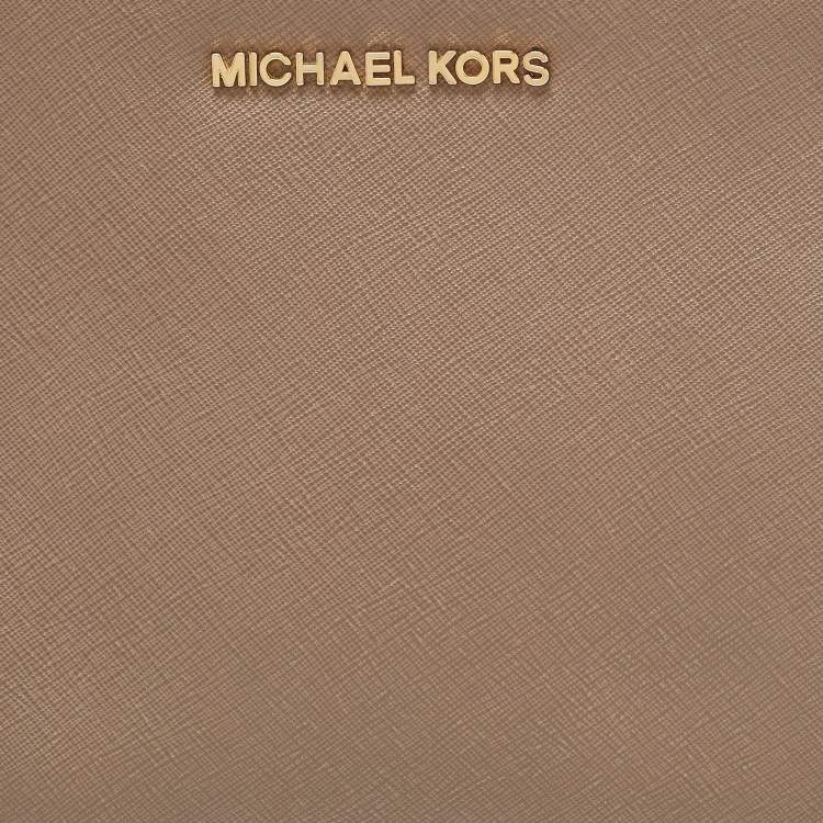 Pre Owned MICHAEL Michael Kors Beige Leather Medium Selma Crossbody Bag