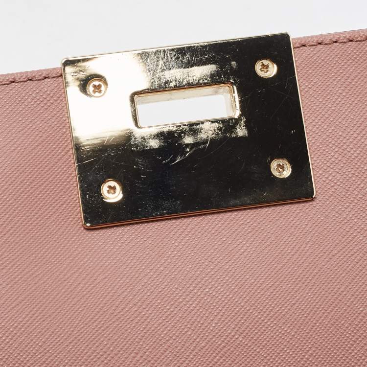 Pre Owned Michael Kors Pink Leather Tina Shoulder Bag