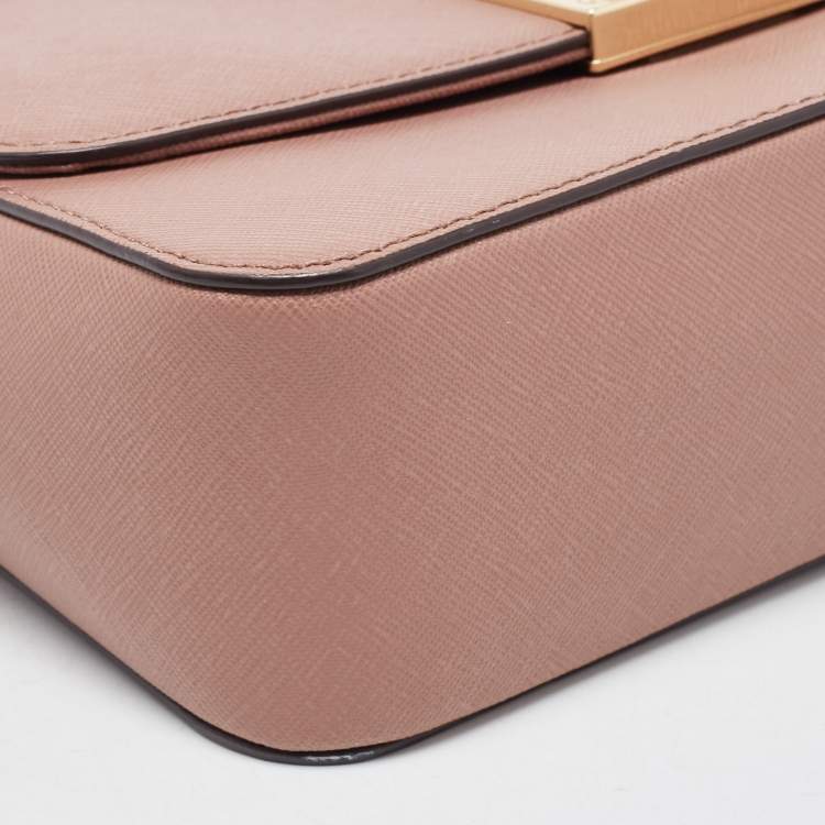 Pre Owned Michael Kors Pink Leather Tina Shoulder Bag