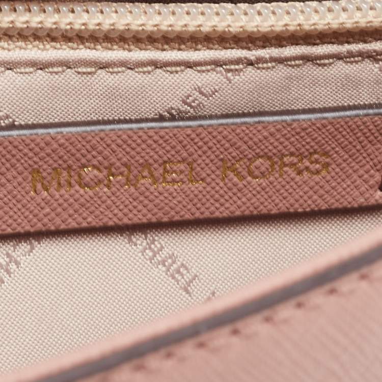 Pre Owned Michael Kors Pink Leather Tina Shoulder Bag