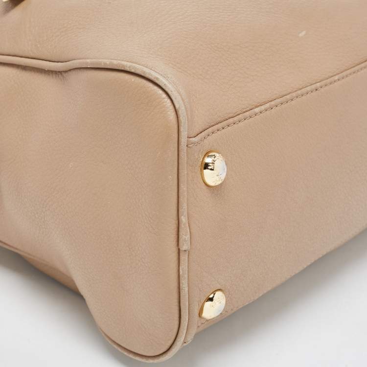 Pre Owned MICHAEL Michael Kors Beige Leather Dome Satchel